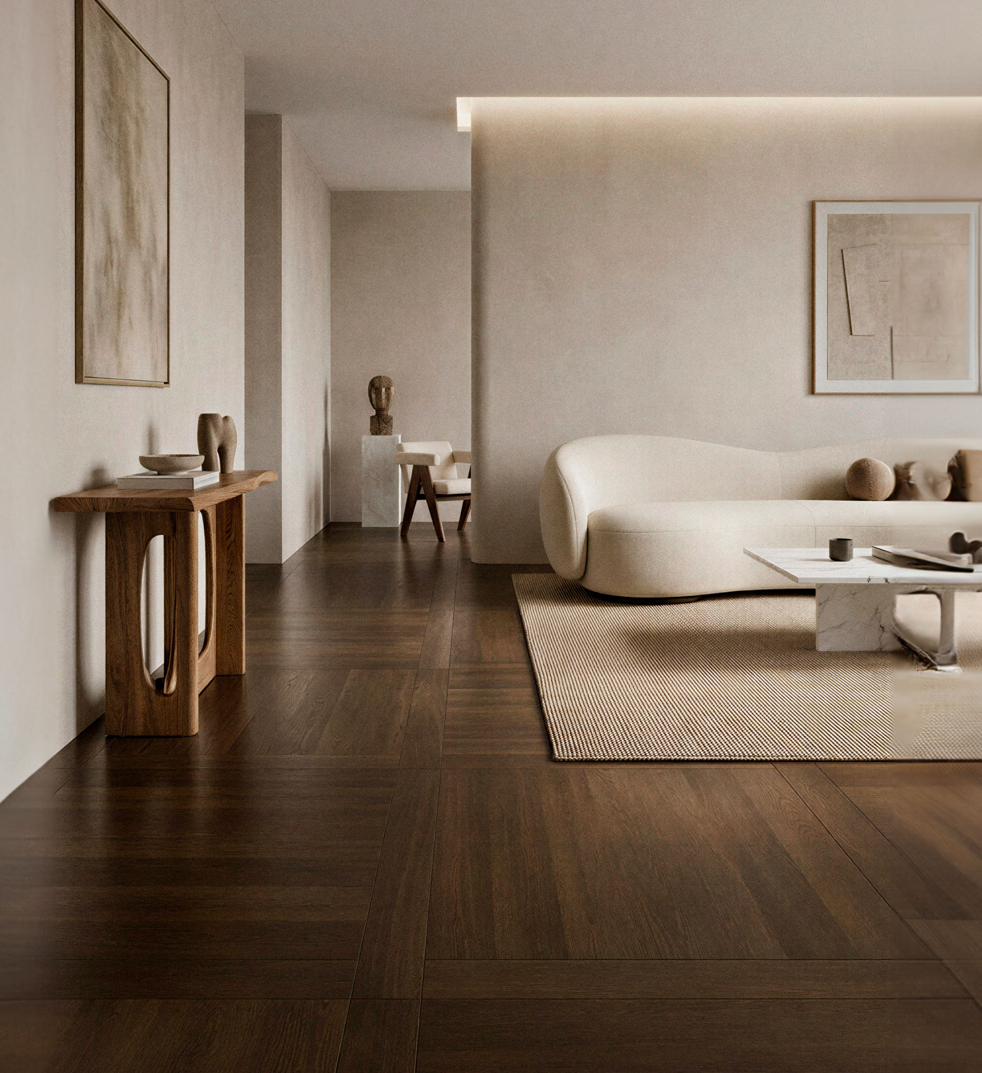 The first piece of furniture in a room.